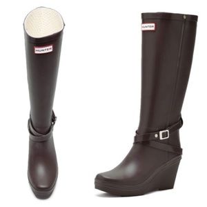 ❌SOLD❌ Hunter Interlaken Tall Matte Heel Boots